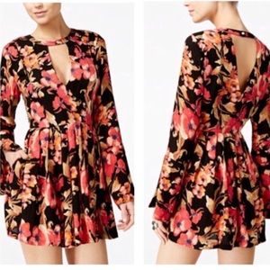 Free people floral Tegan long sleeve dress